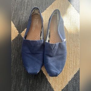 Navy Blue TOMS slip on shoe